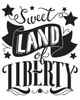 Sweet Land of Liberty Stencil - 2 Part - by StudioR12 -  Patriotic Word Art - 16" x 20" - STCL2414_3