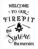 Welcome To Our Firepit Stencil - the Smore the Merrier by StudioR12 -  Fall Word Art - 19" x 24" - STCL2236_4