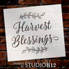 Harvest Blessings Stencil by StudioR12 -  Fall Word Art - 11" x 10" - STCL2263_1