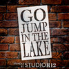 Go Jump In The Lake Stencil by StudioR12 -  Summer Word Art - 14" x 24" - STCL2418_5