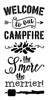 Welcome to Our Campfire Stencil - The S'More The Merrier -with Arrows and Marshmallow by StudioR12 |for Painting on Wood Signs DIY Home Decor Porch Firepit Summer Fall Autumn |Select Size