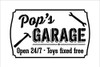 Pop's Garage - Open 24/7 Sign Stencil by StudioR12 | Reusable Mylar Template | Use to Paint Wood Signs - Pallets - DIY Grandpa Gift - Select Size