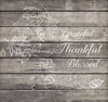 Grateful Thankful Blessed with Leaves Stencil by StudioR12 | Reusable Mylar Template | Use to Paint Wood Signs - Wall Art - Pallets - DIY Home Decor - Autumn - Select Size