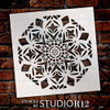 Mandala - Snow - Complete Stencil by StudioR12 | Reusable Mylar Template | Use to Paint Wood Signs - Pallets - Pillows - Wall Art - Floor Tile - Select Size