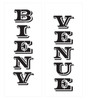 Bienvenue - Vertical Stencil - 2 Part - by StudioR12 | Reusable Mylar Template | Use to Paint Wood Signs - Walls - Pallets - DIY Home French Welcome Decor - Select Size