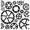 Industrial Gears Stencil by StudioR12 | Reusable Mylar Template | Use to Paint Wood Signs - Pallets - Pillows - DIY Steampunk Decor - Select Size