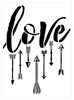 Love with Arrows Stencil by StudioR12 | Reusable Mylar Template | Use to Paint Wood Signs - Pallets - Pillows - DIY Love Decor - Select Size