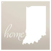 Home - Indiana - State Stencil - by StudioR12 | Reusable Mylar Template | Use to Paint Wood Signs - Pallets - Pillows - T-Shirts - DIY Home Decor - Select Size