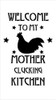 Welcome to My Mother Clucking Kitchen - Chicken Stencil by StudioR12 | Reusable Mylar Template | Use to Paint Wood Signs - Pallets - Banners - DIY Country Kitchen Decor - Select Size