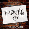 Wedding Sign Word - Parking - Fancy Funky Stencil by StudioR12 | Reusable Mylar Template | Use to Paint Wood Signs - Pallets - Pillows - DIY Wedding Decor - Select Size