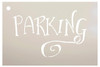 Wedding Sign Word - Parking - Fancy Funky Stencil by StudioR12 | Reusable Mylar Template | Use to Paint Wood Signs - Pallets - Pillows - DIY Wedding Decor - Select Size