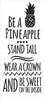 Be A Pineapple - Stand Tall Stencil by StudioR12 | Reusable Mylar Template | Use to Paint Wood Signs - DIY Home Decor - Select Size