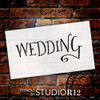 Wedding Sign Word - Wedding - Fancy Funky Stencil by StudioR12 | Reusable Mylar Template | Use to Paint Wood Signs - Pallets - Pillows - DIY Wedding Decor - Select Size