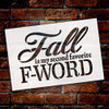 Fall is My Second Favorite F-Word Font Stencil by StudioR12 | Wood Signs | Word Art Reusable | Family Dining Room | Painting Chalk Mixed Media Multi-Media | DIY Home - Choose Size