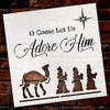 Oh Come Let Us Adore Him Christmas Stencil by StudioR12 | Wood Signs | Word Art Reusable | Family Dining Room | Painting Chalk Mixed Multi-Media | DIY Home - Choose Size