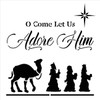 Oh Come Let Us Adore Him Christmas Stencil by StudioR12 | Wood Signs | Word Art Reusable | Family Dining Room | Painting Chalk Mixed Multi-Media | DIY Home - Choose Size