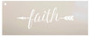 Arrow Faith Stencil by StudioR12 | Reusable Mylar Template | Use to Paint Wood Signs - Pallets - Pillows - DIY Home Decor - Select Size