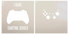 I Have Control Issues Stencil with Game Controller - 2 Part by StudioR12 | Reusable Mylar Template | Use to Paint Wood Signs - Pallets - Walls - T-Shirts - DIY Gaming Decor - Select Size