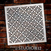 StudioR12 Mixed Media Stencil Diamond Knot Pattern | DIY Card-Making Crafting Bullet Journal | Select Size