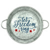 Let Freedom Ring Stencil with Stars by StudioR12 | Script Style Reusable Word | DIY | Patriotic | Americana | 4th of July | 14" Round | Large
