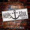 Hope Anchors The Soul Stencil by StudioR12 | Bible Verse Hebrews 16:9 | Christian & Inspirational Wall Art | Reusable Mylar Template | Paint Wood Signs | DIY Home Craft | Select Size