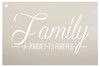 Family - A Journey to Forever Stencil by StudioR12 | Reusable Mylar Template | Use to Paint Wood Signs - Pallets - Pillows - DIY Home & Family Decor - Select Size