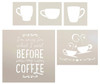I Am Sorry for What I Said Before I Had My Coffee - with Cups Stencil Set - 5 Piece by StudioR12 | Reusable Mylar Template | Use to Paint Wood Signs - Walls - DIY Modern Farmhouse Decor