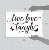 Live Love Laugh with Butterflies Stencil by StudioR12 | Reusable Mylar Template | Use to Paint Wood Signs - Wall Art - Pallets - Pillows - DIY Home Decor