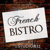 French Bistro Stencil by StudioR12 | Reusable Mylar Template | Use to Paint Wood Signs - Pallets - Walls - DIY Restaurant Decor - Select Size