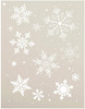 North Pole Snowflakes Stencil by StudioR12 | Winter Art Elements - Reusable Mylar Template | Painting, Chalk, Mixed Media | Use for Crafting, DIY Home Decor