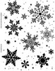 North Pole Snowflakes Stencil by StudioR12 | Winter Art Elements - Reusable Mylar Template | Painting, Chalk, Mixed Media | Use for Crafting, DIY Home Decor