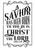 A Savior Has Been Born Stencil by StudioR12 | Christian Bible Verse Luke 2:11 | DIY Christmas Faith Holiday Home Decor | Craft & Paint Wood Signs | Reusable Mylar Template | Size (11 x 15 inch)