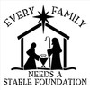 Every Family Needs A Stable Foundation Stencil with Manger StudioR12 | Christian Faith Word Art | DIY Christmas Holiday Home Decor | Paint Wood Signs | Reusable Mylar | Select Size