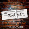 Always Something to Be Thankful for Jumbo 2-Part Stencil by StudioR12 | DIY Simple Thanksgiving Cursive Home Decor | Craft & Paint Oversize Wood Signs | Mylar Template | Extra Large | 40 x 14 inch