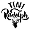 Team Rudolph Stencil with Reindeer Antlers by StudioR12 | DIY Christmas Farmhouse Home Decor | Holiday Script Word Art | Craft & Paint Wood Signs | Reusable Mylar Template | Select Size