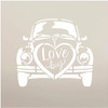 Love Bug with Heart by StudioR12 | Reusable Mylar Template | Paint Wood Sign | DIY Rustic Farmhouse Holiday | Craft Vintage Volkswagen Car Style Home Decor | Select Size