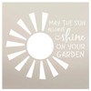 May Sun Always Shine on Your Garden Stencil by StudioR12 | Reusable Mylar Template | Paint Wood Sign | Craft Plant Lover Gift - Family - Friend | DIY Porch Home Decor Select Size