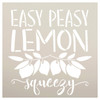 Easy Peasy Lemon Squeezy Stencil by StudioR12 | DIY Spring Kitchen Home Decor | Fun Summer Quote Word Art | Craft & Paint Farmhouse Wood Signs | Reusable Mylar Template | Select Size