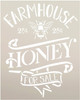Farmhouse Honey for Sale Stencil with Bee & Banner by StudioR12 | 25 Cents | DIY Spring & Summer Country Home Decor | Craft & Paint Wood Signs | Reusable Mylar Template | Select Size
