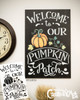 Welcome to Our Pumpkin Patch Stencil by StudioR12 | DIY Fall & Autumn Home Decor | Paint Wood Signs | Reusable Template | Select Size
