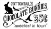 Cottontail's Chocolate Bunnies Stencil by StudioR12 | 25 Cents | DIY Spring Easter Candy Home Decor | Craft & Paint Farmhouse Wood Signs | Reusable Mylar Template | Select Size