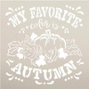 Favorite Color is Autumn Stencil with Pumpkin Leaf by StudioR12 | DIY Fall Farmhouse Home Decor | Paint Rustic Wood Signs | Select Size