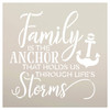 Family is The Anchor Stencil by StudioR12 | DIY Modern Country Farmhouse Home Decor | Inspirational Cursive Word Art | Craft & Paint Wood Sign | Reusable Mylar Template | Select Size