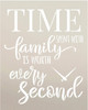Time Spent with Family - Worth Every Second Stencil by StudioR12 | Reusable Mylar Template Paint Wood Sign | DIY Rustic Clock Home Decor | Craft Cursive Script Word Art Gift | Select Size