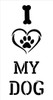 I Heart My Dog - Paw Print - Bone Stencil by StudioR12 | Reusable Mylar Template | Paint Tall Wood Sign | Craft Animal Lover Gift - Family - Friends | DIY Pet Home Decor | SELECT SIZE
