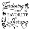 Gardening - Favorite Therapy Stencil by StudioR12 | Reusable Mylar Template | Paint Wood Sign | Craft DIY Flower Home Decor | Cursive Script Nature Gift - Porch | Select Size