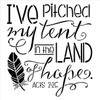 Pitched Tent - Land of Hope Stencil by StudioR12 | DIY Bible Verse Home Decor | Craft & Paint Wood Sign | Reusable Mylar Template | Cursive Script Acts 2:26 Gift | Select Size