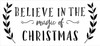 Believe Magic of Christmas Stencil by StudioR12 | DIY Holiday Laurel Home Decor | Craft & Paint Wood Sign | Reusable Mylar Template | Winter Cursive Script Gift |Select Size