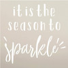 Season to Sparkle Stencil by StudioR12 | DIY Christmas Holiday Home Decor | Craft & Paint Wood Sign | Reusable Mylar Template | Bright Winter Cursive Script Gift | Select Size