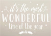 Most Wonderful Time Stencil by StudioR12 | DIY Christmas Holiday Home Decor | Craft & Paint Wood Sign Reusable Mylar Template | Holly Mistletoe Cursive Script Select Size